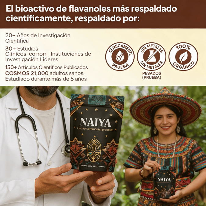 Cacao con alto contenido de flavanoles Naiya